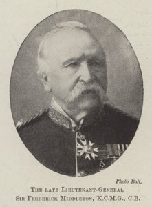 Il defunto tenente generale Sir Frederick Middleton, KCMG, CB da English Photographer