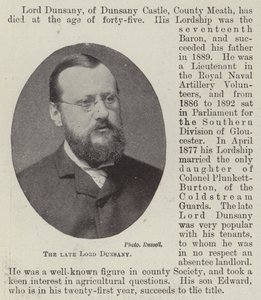 Il defunto Lord Dunsany da English Photographer