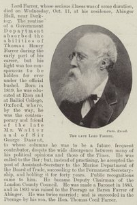 Il defunto Lord Farrer da English Photographer