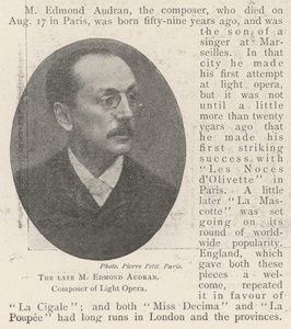 Il defunto Edmond Audran, compositore di opera leggera da English Photographer