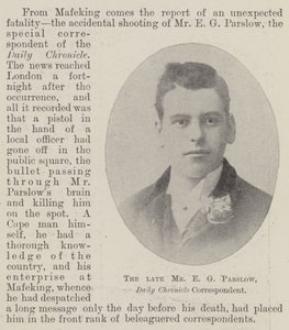 Il defunto Mr E G Parslow, corrispondente del Daily Chronicle da English Photographer