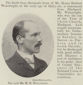 Il defunto Signor H H Wainwright da English Photographer
