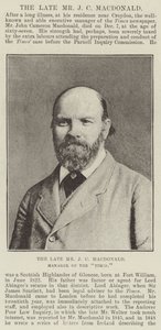 Il defunto signor J C Macdonald, direttore del Times da English Photographer