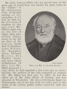 Il defunto signor J Lettsom Elliot da English Photographer