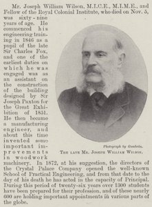 Il defunto Mr Joseph William Wilson da English Photographer
