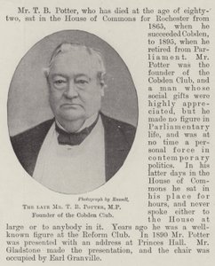 Il defunto signor T B Potter, MP, fondatore del Cobden Club da English Photographer