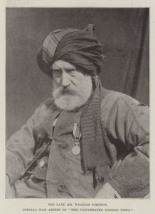 Il defunto Mr William Simpson, artista di guerra speciale di The Illustrated London News