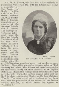 La defunta Signora W E Forster da English Photographer