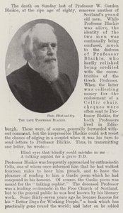 Il defunto professor Blaikie