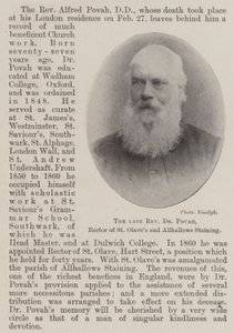 Il defunto Reverendo Dr. Povah, rettore di St Olaves e Allhallows Staining da English Photographer