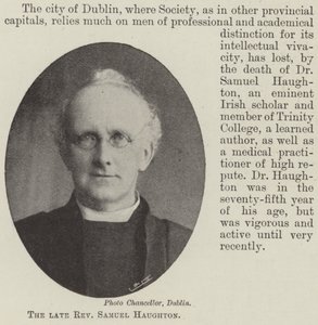 Il defunto Reverendo Samuel Haughton da English Photographer