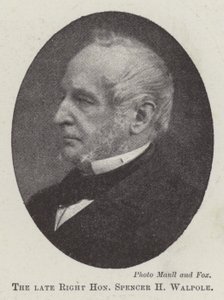 Il defunto Onorevole Spencer H Walpole da English Photographer