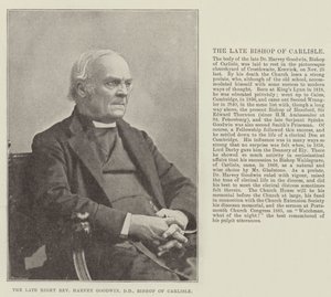 Il defunto Reverendissimo Harvey Goodwin, Vescovo di Carlisle da English Photographer