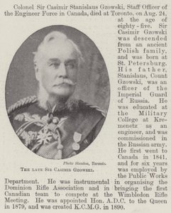 Il defunto Sir Casimir Gzowski da English Photographer