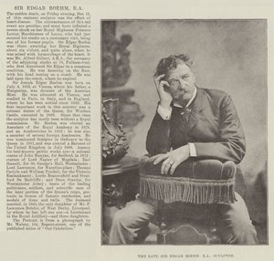 Il defunto Sir Edgar Boehm, RA, scultore