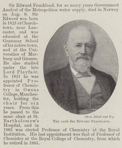 Il defunto Sir Edward Frankland