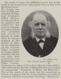 Il defunto Sir George Grove