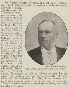 Il defunto Sir George Osborne Morgan, MP