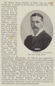 Il defunto Sir H Binns