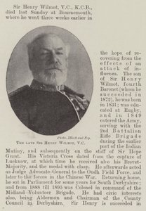 Il defunto Sir Henry Wilmot, VC da English Photographer