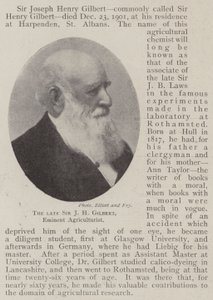 Il defunto Sir J H Gilbert, eminente agricoltore da English Photographer