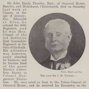 Il defunto Sir J H Thursby