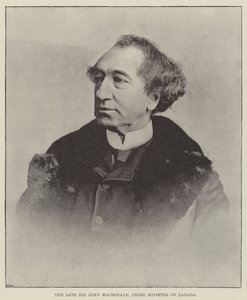 Il defunto Sir John Macdonald, Primo Ministro del Canada da English Photographer