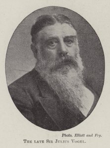 Il defunto Sir Julius Vogel da English Photographer