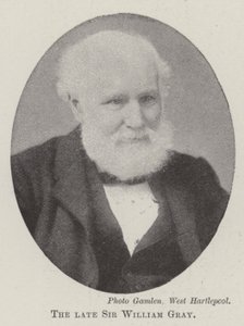 Il defunto Sir William Gray da English Photographer