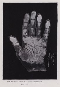 La mano destra di Sir Arthur Sullivan da English Photographer