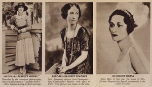 La giovane signora Simpson, futura duchessa di Windsor da English Photographer