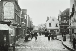 Three Tuns Old Kings Head, Surrey Street, Croydon: vista generale, 1885 da English Photographer