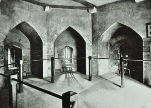 Torre di Londra, Tower Hill: stanza della prigione di stato nella Torre di Beauchamp, 1895