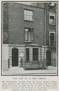 Biblioteca di Trevor Square, Westminster da English Photographer