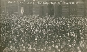 Due minuti di silenzio a Mansion House, Londra, 11 novembre 1921