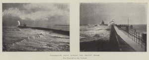 Molo di Tynemouth durante la recente tempesta