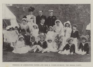 Matrimonio del comandante Napier e Miss E Culme-Seymour, il gruppo nuziale
