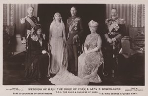 Matrimonio di S.A.R. il Duca di York e Lady E. Bowes-Lyon da English Photographer