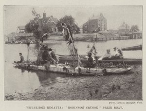 Regata di Weybridge, barca premio Robinson Crusoe da English Photographer