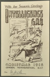 Con i saluti di stagione, Intelligence G.H.Q., Natale 1918 da E. M. Jack, 1918 da English Photographer