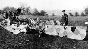 Rottami del predone abbattuto in Essex, 28 gennaio 1918