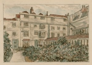 13-15 Nevills Court, Fetter Lane, Holborn, da uno schizzo del 1900 da English School