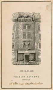 18 Strand, Westminster, Londra, luogo di nascita di Charles Matthews, comico da English School