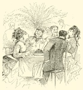 Scena di caffè del XIX secolo da English School