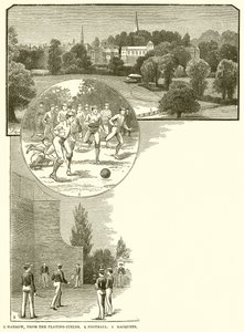 1. Harrow, dai campi da gioco. 2. Calcio. 3. Racchette da English School