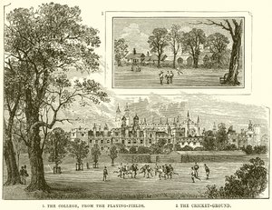 1. Il collegio, dai campi da gioco. 2. Il campo da cricket da English School