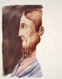 Ritratto di Cristo del II secolo dalle Catacombe Romane, disegno attribuito a T. Heaphy, riprodotto in The Outline of History: being a plain history of life and mankind di H.G. Wells, Londra
