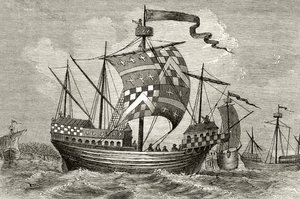 Una nave da guerra del XV secolo, da 