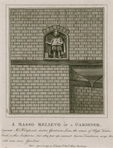 Un bassorilievo di un giardiniere