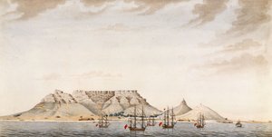 Una flotta britannica nella Table Bay, c.1780